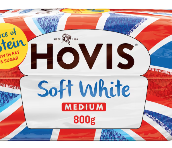 Hovis Soft White Medium Sliced Bread 800g