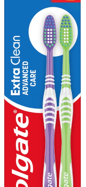 Colgate Extra Clean Medium Toothbrush 2 Pack